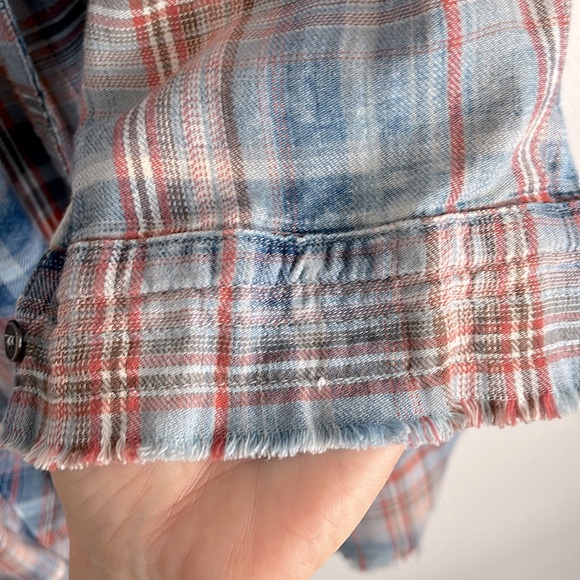 Cloth & Stone Plaid Tunic Dress Button Down Sz XSm BinE - Picture 5 of 10